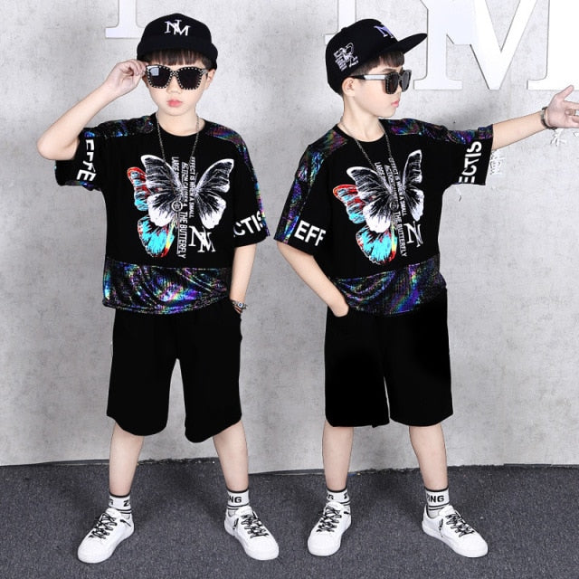 Fashion Boy Clothes Cool Kids Hip Hop Clothing Sports Suit