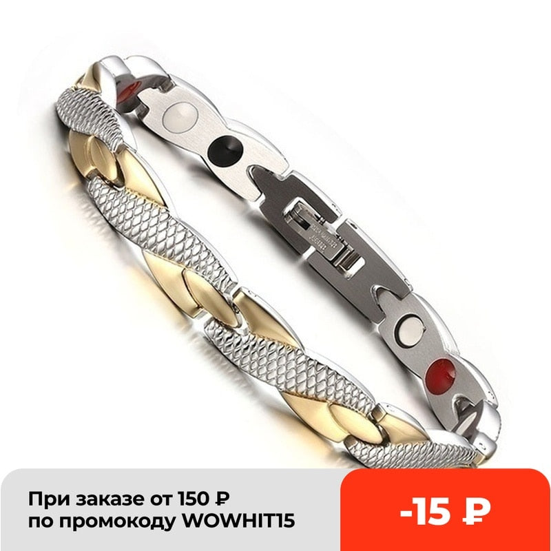 Weight Loss Energy Magnets Jewelry Slimming Bangle Bracelets Twisted Magnetic Therapy Bracelet