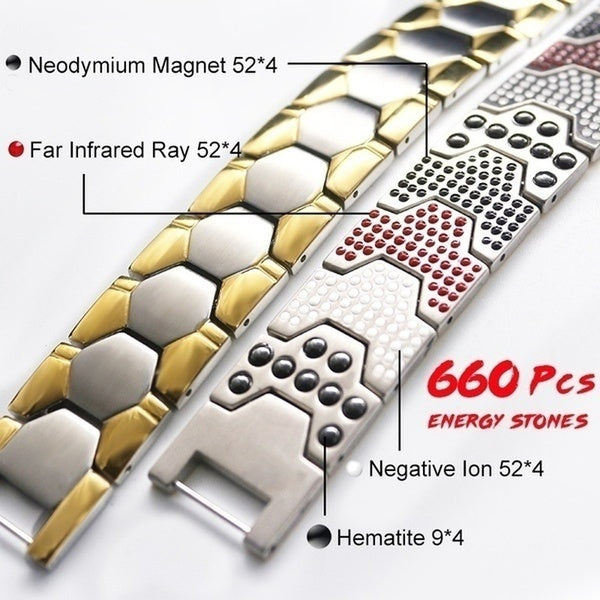 Magnetic therapy Chain Link Bracelet for Women Men Health Care Energy  Fashion Jewelry Fitness Weight Loss