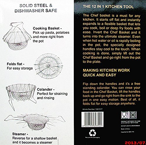 12 in 1 Stainless Steel Collapsible Chef Basket-kitchen-Free Item Online