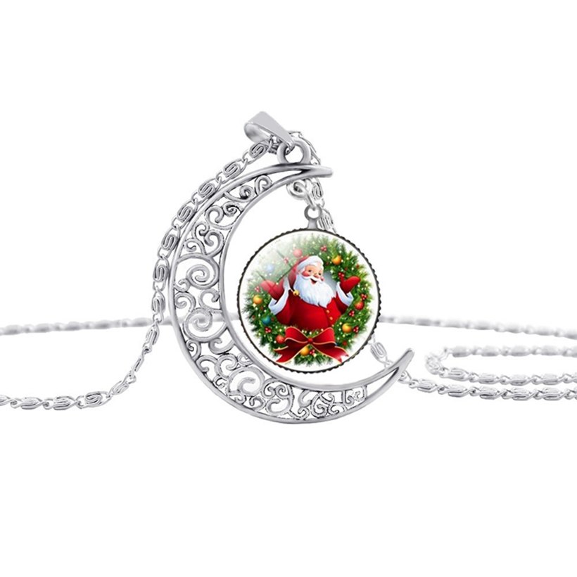 Gailis Santa Claus Photo Christmas Gift Chain Statement Necklaces ( More Designs)-christmas jewelry-Free Item Online