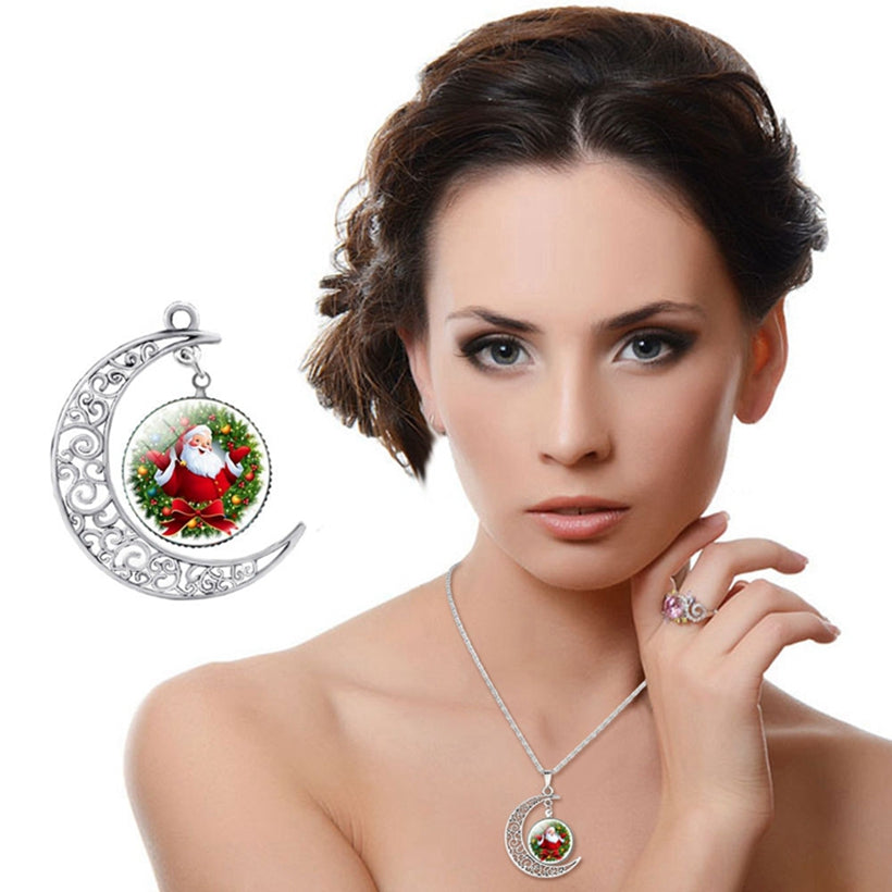 Gailis Santa Claus Photo Christmas Gift Chain Statement Necklaces ( More Designs)-christmas jewelry-Free Item Online