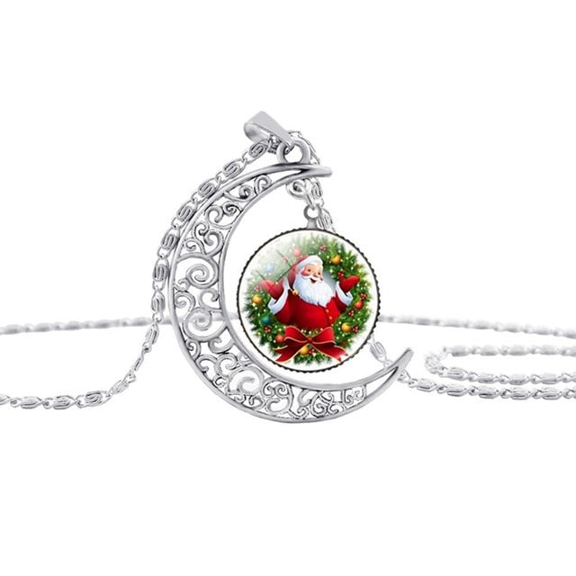 Gailis Santa Claus Photo Christmas Gift Chain Statement Necklaces ( More Designs)-christmas jewelry-01-Free Item Online