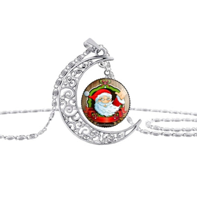 Gailis Santa Claus Photo Christmas Gift Chain Statement Necklaces ( More Designs)-christmas jewelry-02-Free Item Online