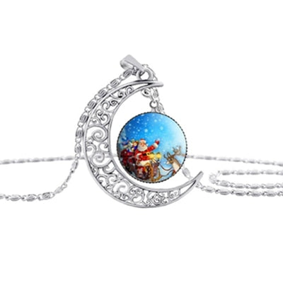 Gailis Santa Claus Photo Christmas Gift Chain Statement Necklaces ( More Designs)-christmas jewelry-03-Free Item Online