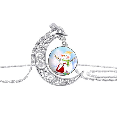 Gailis Santa Claus Photo Christmas Gift Chain Statement Necklaces ( More Designs)-christmas jewelry-04-Free Item Online