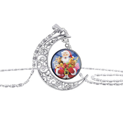 Gailis Santa Claus Photo Christmas Gift Chain Statement Necklaces ( More Designs)-christmas jewelry-05-Free Item Online