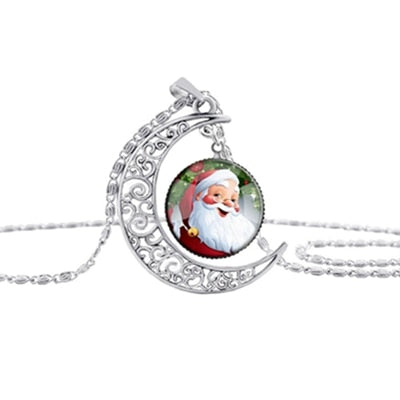 Gailis Santa Claus Photo Christmas Gift Chain Statement Necklaces ( More Designs)-christmas jewelry-06-Free Item Online