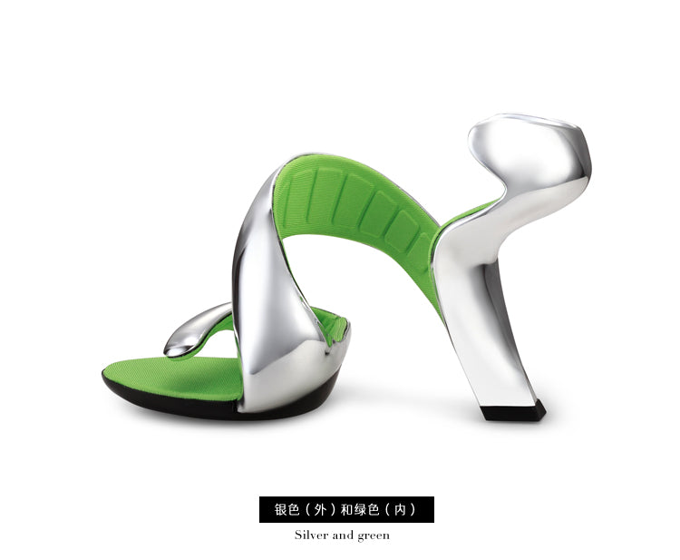 Airy S- Shaped Soleless High Heels Peep Toe Sandals Women Gladiator Fashion Summer Ladies Nightclub Sexy Shoes-women shoes-Free Item Online