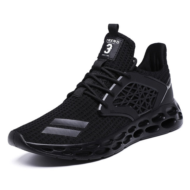 Bondanie Men Casual Breathable Sneakers Shoes B001-Men Shoes-Black-W21-10-Free Item Online