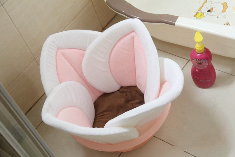 2 IN 1 Baby Lotus Plush Flower Bath And Play Mat 4 Or 7 Petals-baby bath accessory-Free Item Online