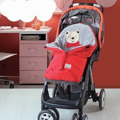 Doodle Winter Baby Stroller Sleeping Bags With Footmuffs-baby sleep bag with footmuff-Red-85cm-Free Item Online