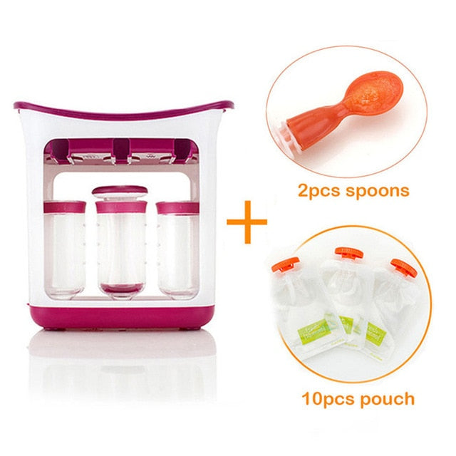 Little Love Baby Food Maker and Storage Unit-baby food processor-10pouch 2spoons-Free Item Online