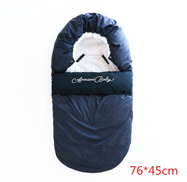Doodle Cotton Sleeping Bag Warmer Baby Stroller Footmuff-baby footmuff-blue 76-45cm-Free Item Online