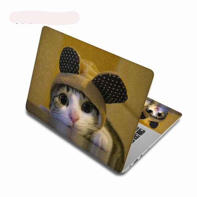 Computee Cute Cat Pattern Stickers Laptop Skin Removable Notebook stickers PC Decal-computer skins-15 inch-laptop skin 1-Free Item Online