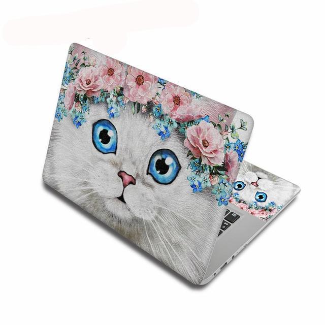 Computee Cute Cat Pattern Stickers Laptop Skin Removable Notebook stickers PC Decal-computer skins-15 inch-laptop skin 3-Free Item Online