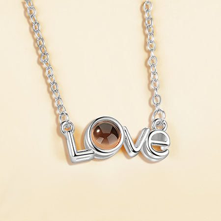 Gailis 100 Languages I Love You Necklace Romantic Love Gift For Her on Valentines Day-Women Necklace-love silver-Free Item Online