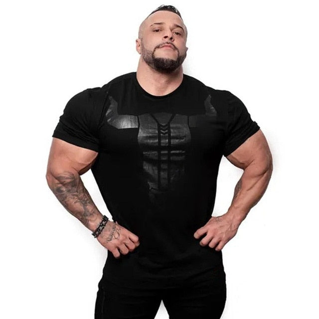 Ryan Designs Men Gyms Fitness Bodybuilding Skinny T-shirt-body building top-C3-M-Free Item Online