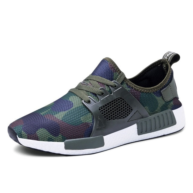 Bondonie Men's Camouflage Breathable Fashion Sneakers-Men Shoes-Green-6.5-Free Item Online