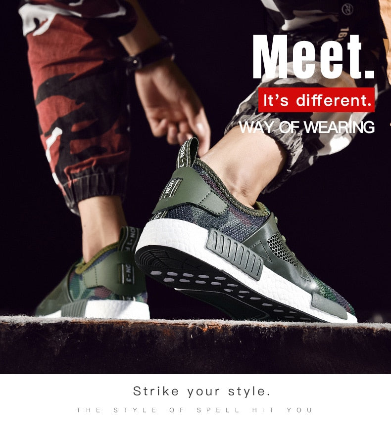 Bondonie Men's Camouflage Breathable Fashion Sneakers-Men Shoes-Free Item Online