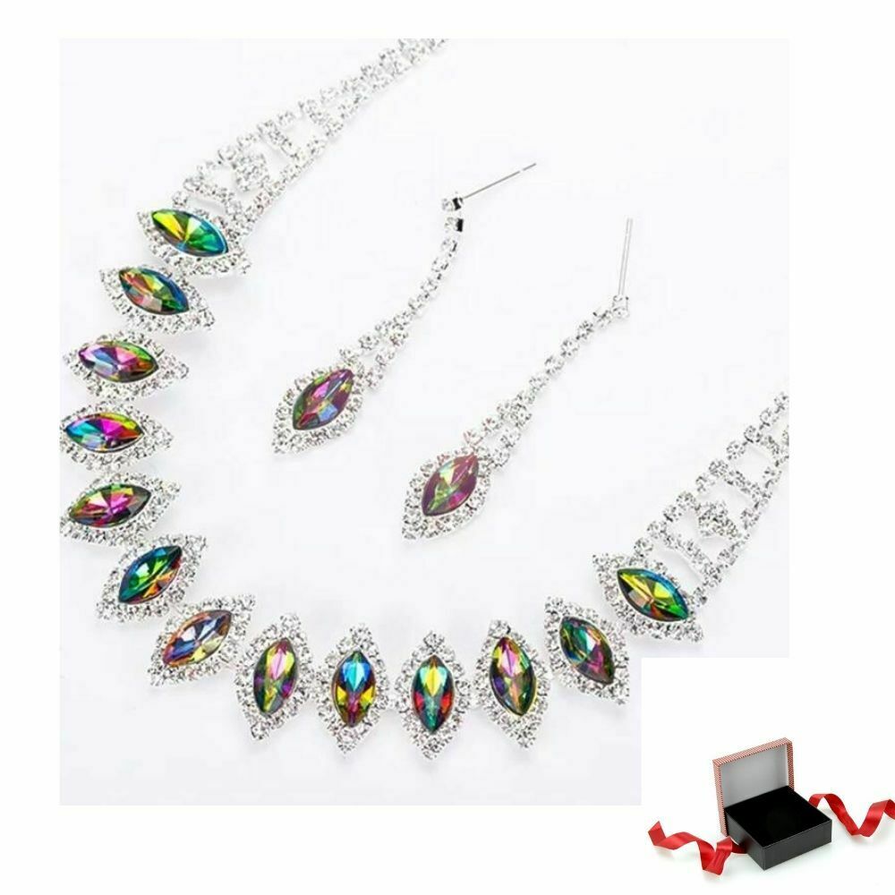 elegant silver crystal jewelry - topsuperdeals.com